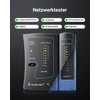 VCELINK Kabeltester, Netzwerktester Kabeltester für RJ45 RJ11 Kabel-Patchkabel-Leitungstester, LAN Tester,