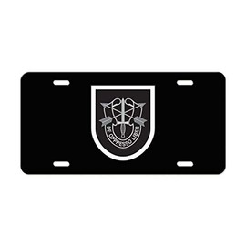 US Army Division - 5th Special Forces - Black Aluminum License Plate