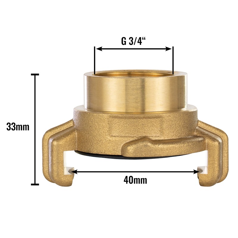Poppstar Brass System Geka Quick Coupling 3/4 Inch Internal Thread