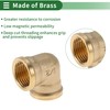 HEROFFIX Brass Pipe Fittings 1/2" Female Internal Thread Elbow (Round