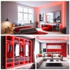 iNextStation 12V LED Strip Light Red, 16.4ft/5M SMD5050 LED Strip