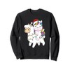 Unicorn Llama Christmas Animals Llamas Unicorns Sweatshirt, black