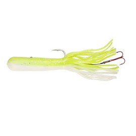 Northland Tackle Level-Head Predator Tube / 6" / 1.5 OZ - #4/0 HK / 2 Pack/Chartreuse & White
