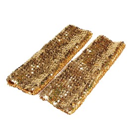 Song Qing Women's Sparkling Glitter Sequins Stretch Dazzle Arm Sleeves Stretch Arm Warmers