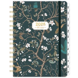 Diary 2025 - A5 Diary 2025 Week to View from January 2025 to December 2025, Twin-wire Binding, Hard Cover, Elastic Closure, 21.5 x 15.5 x 1.5 cm