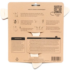 Wooden Boomerang Hurricane v2 | Handcrafted Returning Boomerang | Easy-to-Throw Design for Beginners | Fun Outdoor Game | Thin, Lightweight and Safe to Use Idea | Suitable for 14+