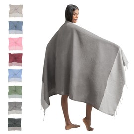 furora HOLIDAY Beach Towel Cotton XXL 100 x 200 cm, Spa & Hammam Towel: Thin, Compact, Long, Sauna Towel, Large Beach Towel, Women's and Men's Sauna Towel, Holiday Must Haves