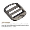 QUARKZMAN Metal Ladder Buckle Slider Tri-Glider Metal Adjustable Buckles Inner