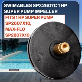 Swimables SPX2607C 1 HP Super Pump Impeller - High-Flow Hayward Super Pump Impeller fits SP2607X10, Max-Flo SP2807X10 - Versatile, Corrosion-Resistant Heavy Duty Hayward Impeller Replacement