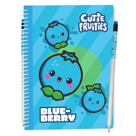 Scentco Sketch & Sniff Scented Sketchpad (8.3" x 5.8") (Blueberry) Spiral Bound Drawing Pad with Matching Smencil – Fun Scented Notebook for Kids, Students & Artists