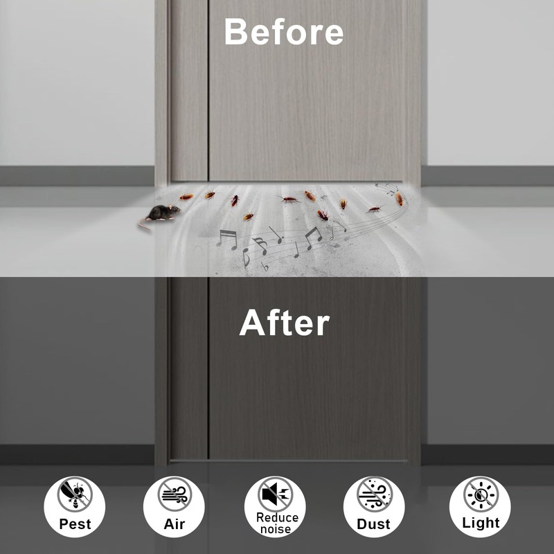 Trisiki Weather Stripping Door Seal Strip, Strong Adhesive Foam Insulation
