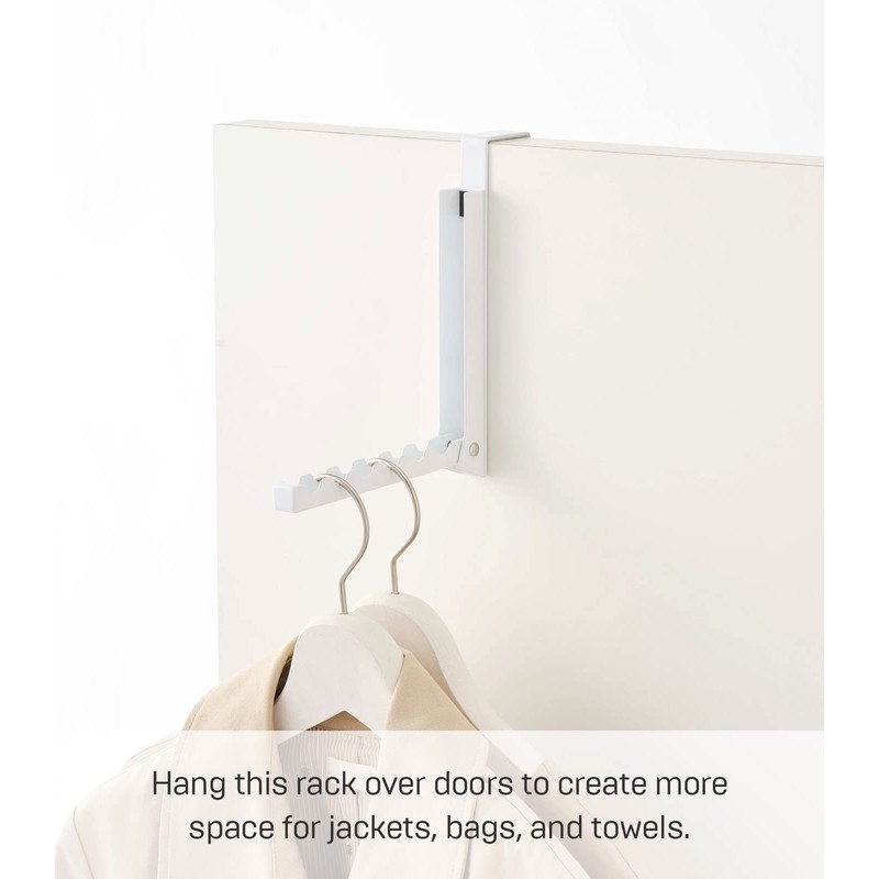 YAMAZAKI 'Smart' 7161 Collapsible Door Hook, White, for Doors Up