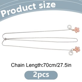 DELORIGIN 2 Stück Kopfhörer Kabelband Mit Anti Lost AirPods Kettenhalter Mit Sakura Anhänger Verstellbares Ohrhörer Lanyard Kompatibel Mit AirPods Pro 3 2 1