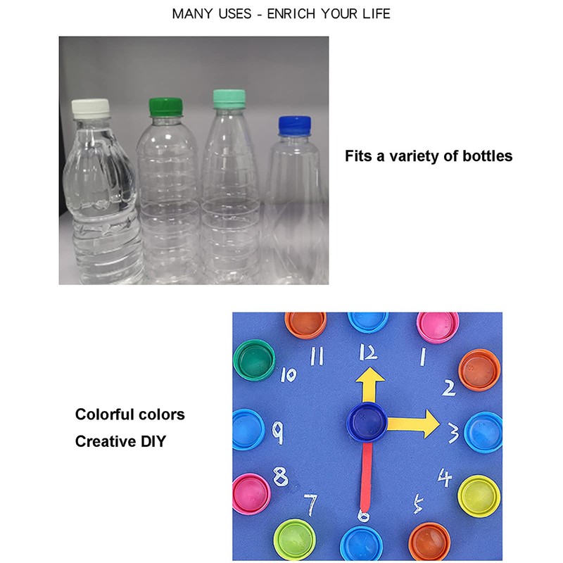 Bottle Caps, 50Pcs Plastic Bottle Caps for Crafts, Bottle's Cap