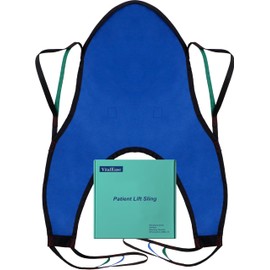 VitalEase U-shaped Lift Sling with Head Support, Transfer Sling for Elderly and Disabled, Polyester Lift Pad for Lifting Patients, Medical Devices- Max Wight 600lb (Small)