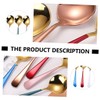 LIFKOME Round Spoons Ergonomic Soup Dessert and Fruit Scoops Resistant