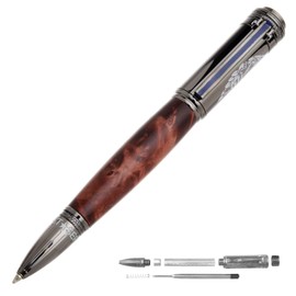 Penn State Industries PKPOLICEGM Police Click Ballpoint Pen Kit Woodturning Project (1, Gun Metal)