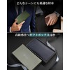 Kawaoto Men's Long Wallet, Pueblo Leather, Large Capacity, Genuine Leather,