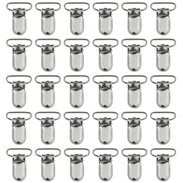 Marrywindix 25pcs 1" Pacifier Suspender Clips, Pacifier Clips for Making