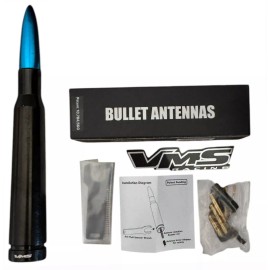 VMS Black and Blue Bullet Antenna For Ford F150 and Ranger Fits All Ford Trucks