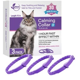 heqxwl 4 Pcs Calming Collar for Cats Cat Pheromone Calming Collar Stress (Purple)