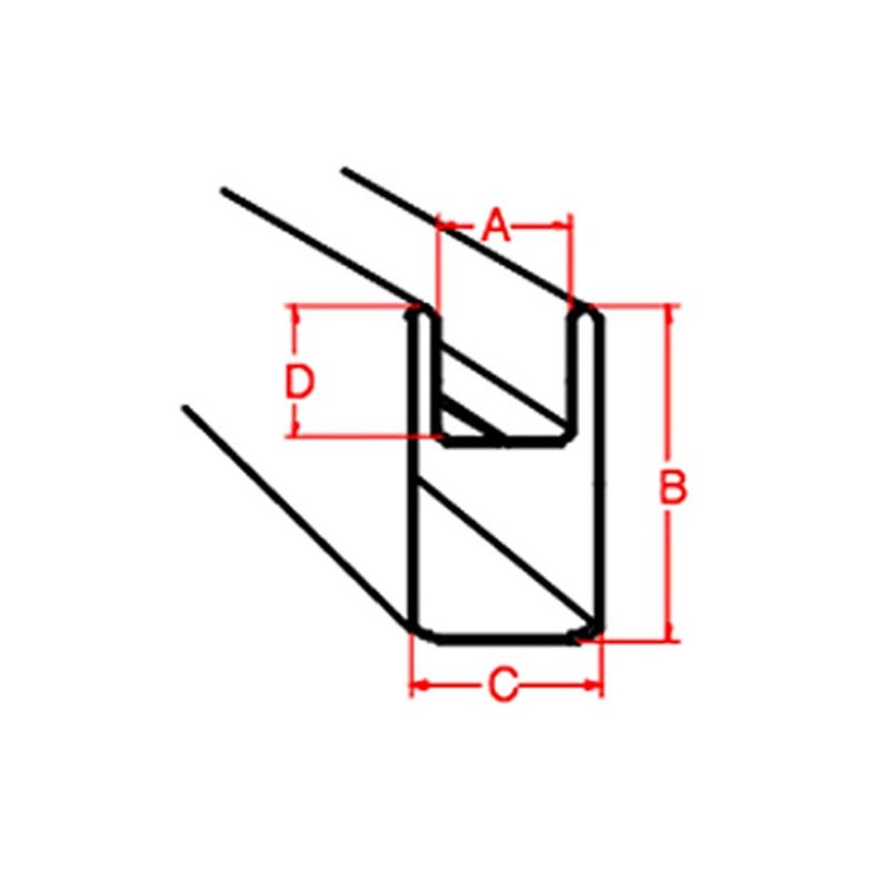 U Zinc - 3/8" - 6ft Zinc Came (Cut Into