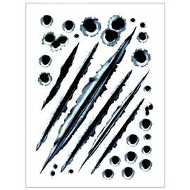 r_planning Fake Seal Sticker Decal for Bullet Bullet Hole Nail Script Car Motorcycle Smartphone