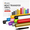 VinylRus Heat Transfer Vinyl Bundle （12 Roll）-12” x 5ft Iron
