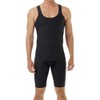 Underworks Mens Compression Bodysuit Girdle - No Rear Zipper Small