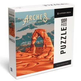Lantern Press 1000 Piece Jigsaw Puzzle, Arches National Park, Utah, Painterly National Park Series