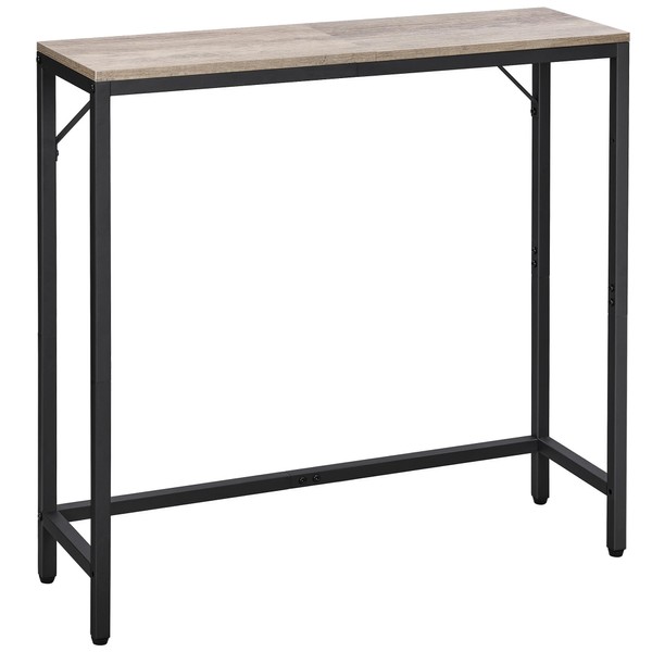 HOMCENES Narrow Console Table, with 2 Support Bar, 29.93" Small