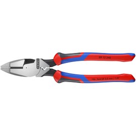 Knipex 09 12 240 SBA 9.5-Inch Ultra-High Leverage Lineman's Pliers with Fish Tape Puller and Crimper