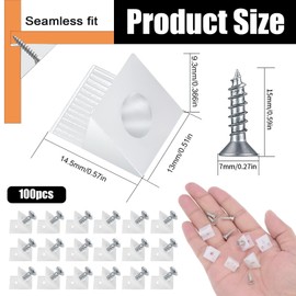 Wedge Bracke, 100 Pcs Drawer Reinforcement, Drawer Repair Kit for Sagging Drawers, Home Repair, Furniture Cabinet, Wooden Furniture Racks, Desks (White)