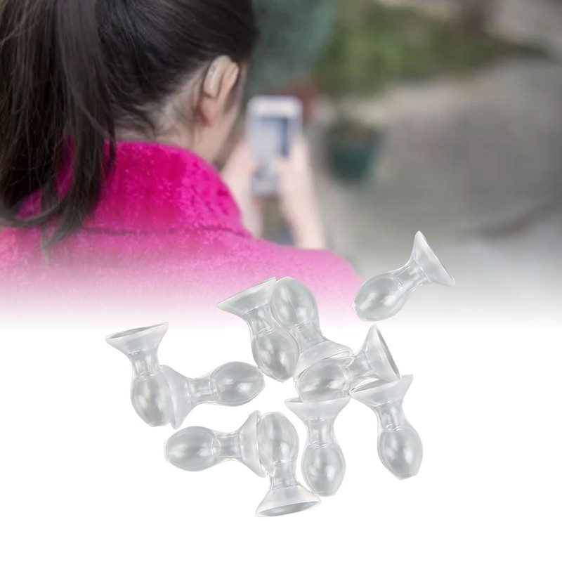 10pcs Hearing Amplifier Dome Silicone Ear Tip Earplug Replacement Accessory