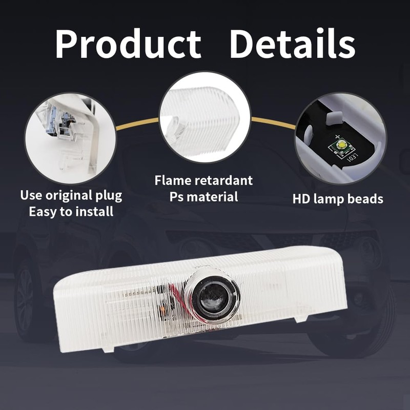 2PCS LED Car Door Logo Lights Projector Compatible with Altima