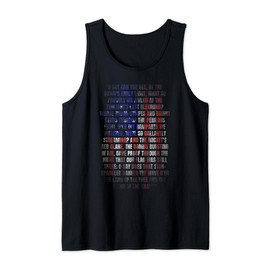 US National Anthem USA Flag 4th of July Patriotic Distressed Tank Top
