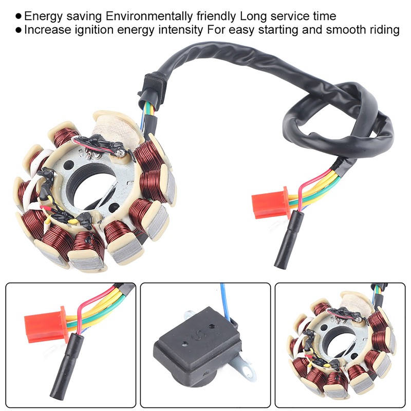 11 Pole Coils Magneto Generator Stator Fit for 150cc Gy6