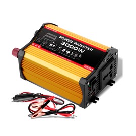 Power Inverter 12V to 110V Power Inverter 12V to 110V 3000W 3000W Power Inverter, 12V to 220V Dual USB Auto Power Converter Car Inverter, Portable Modified Sine Adapter for Camping, Road Trips