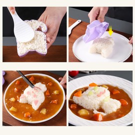 iSuperb Rice Ball Molds Set Sushi Molds Cute Animal Onigiri Mold Rice Shaper Molds Lunch Bento Accessories for DIY Fun Lunch Box Picnic Tool (3 pcs)
