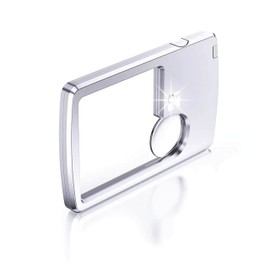 Benrii Pocket Magnifier with 2 Lenses (3x, 6x), LED Light, Credit Card Size, Portable