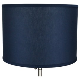 FenchelShades.com 14" Top Diameter x 14" Bottom Diameter 11" Height Cylinder Drum Lampshade USA Made (Navy)