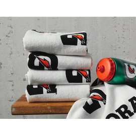 Gatorade Gatorade G Towel, 22" x 42", Cotton, White/Black/Orange