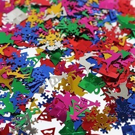 Robelli Merry Christmas Arts & Craft Party Table Confetti (Snowflakes, Stars, Christmas Trees etc) (New Christmas Multi)
