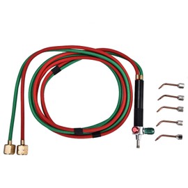 Durable Lightweight with 5 Tips Multi-Size Oxygen Acetylene Welding Torch, Heat-Resistent Jewelry Repairing Torch, for Jewelry Processing Crafts Glass Blowing