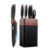 Aufranc® Kitchen Knife Set, 7PCS Knife Set With Block, Stainless