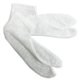 Wasakura-an Tabi Socks, Lace, Stretch, White, Free Fit, 8.7 - 9.8 inches (22 - 25 cm), Kimono, Yukata, Furisode, Coming-of-Age Ceremony, Graduation Ceremony, Hakama, Women's, Extended White, white