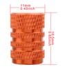 TOMALL Orange Round Style Aluminum Tire Valve Stem Caps for