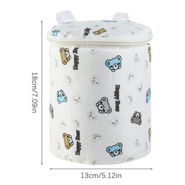 Dzmuero Children's Handlebar Bag, Bicycle Basket Front Handlebar Bag Bicycle with Attachment Straps, Removable, for Boys and Girls, Bicycle Bag Handlebar for Scooter, Balance Car (White)