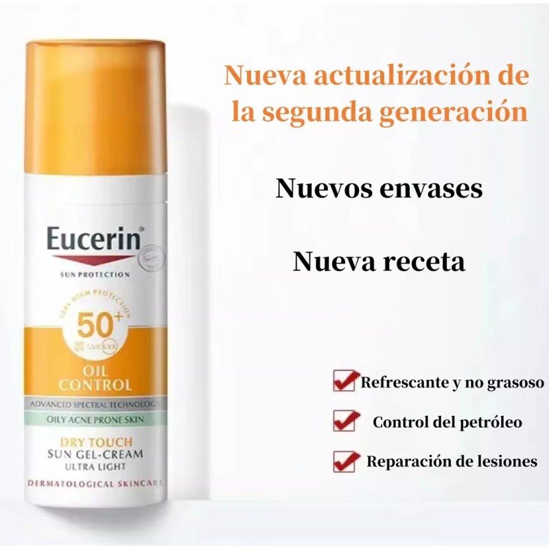 Eucerin Gel Crema Oil Control Toque Seco Solar Fps 50ml