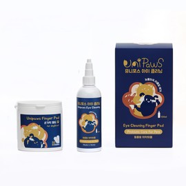 UNIPAWS Eye Cleaning Finger Pad Set for Dogs and Cats-6 Plant Extracts Mild and Non Irritating,Special researched Formula,Relieve discomfort in The Eye Area(Made in Korea)